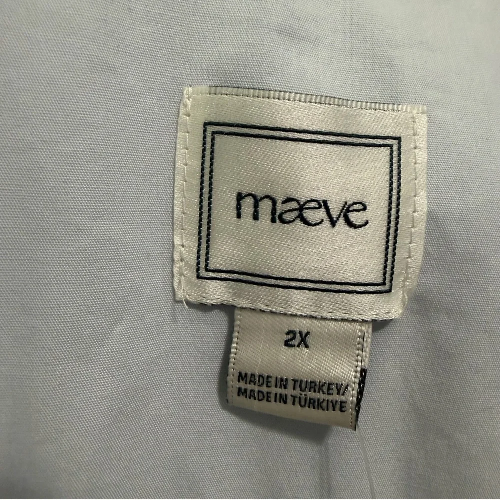 NWT Anthropologie Maeve The Bennet Buttondown Shirt | Light Blue | Size 2X - Picture 3 of 7